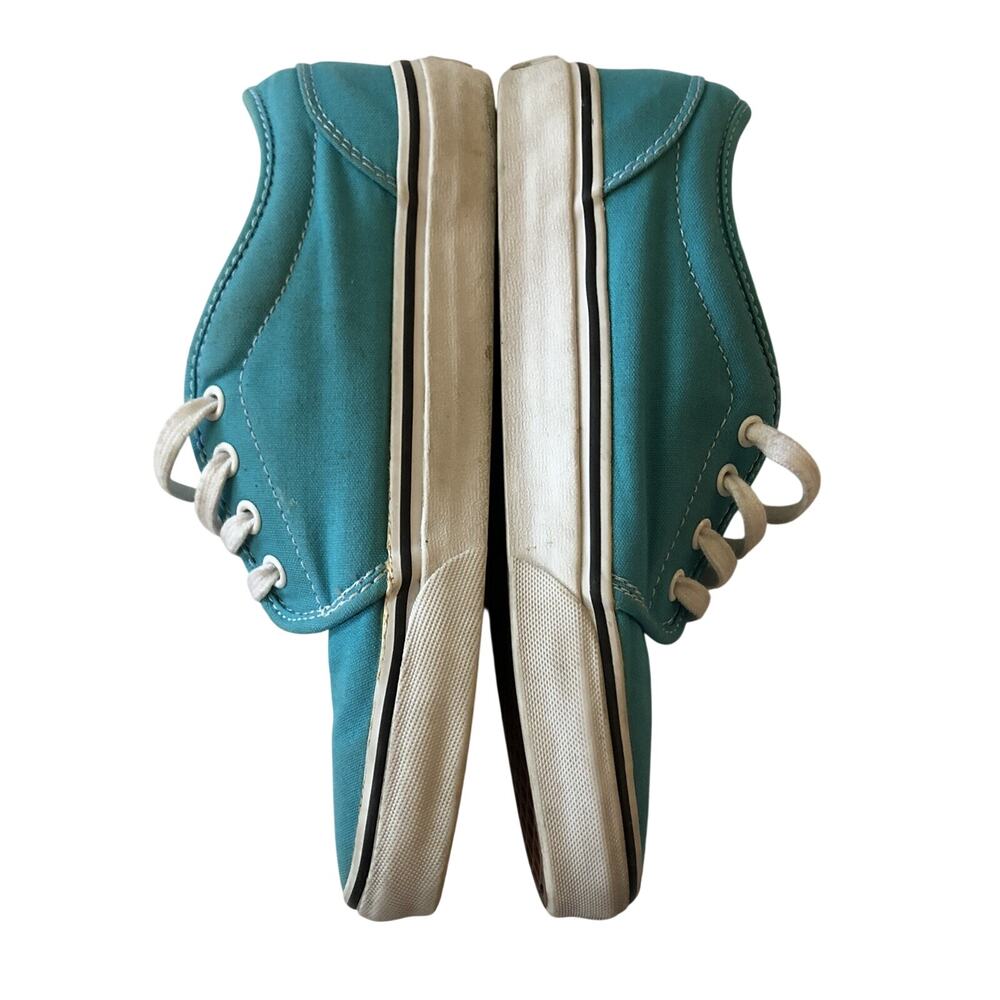 Aqua Vans SneakersTurquoise Off The Wall Canvas Shoes Size 6 Men 7.5 Women